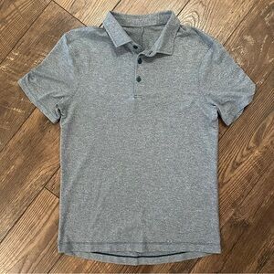 Lululemon Metal Vent‎ Tech Polo Golf Shirt Performance Short Sleeve Gray Men's S